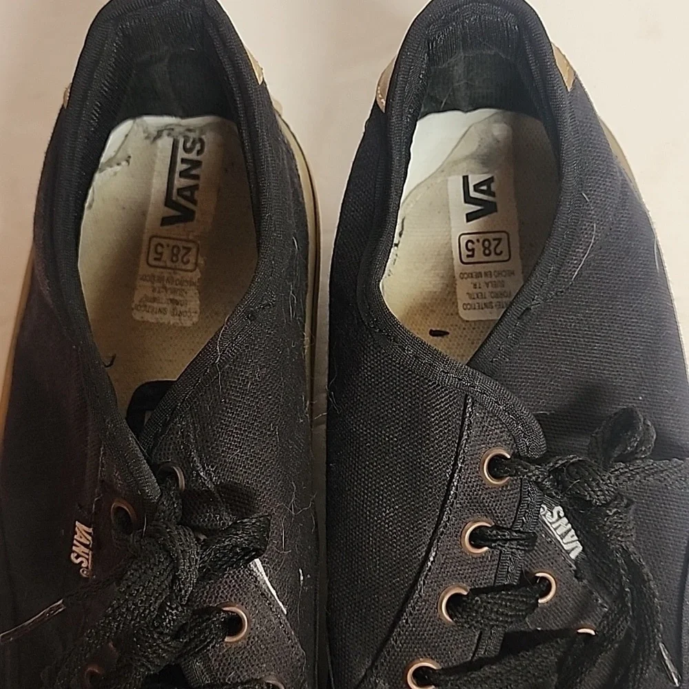 Vans Black Skull Hand Painted Men's Shoes Halloween Gothic. Fun Sz 28.5/10.5US